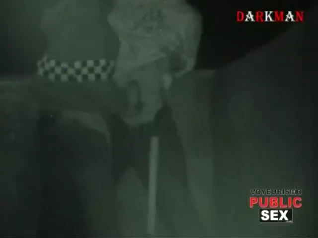 Risky Public Blowjob and Fuck Under Cover of Darkness